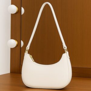 white hand bag